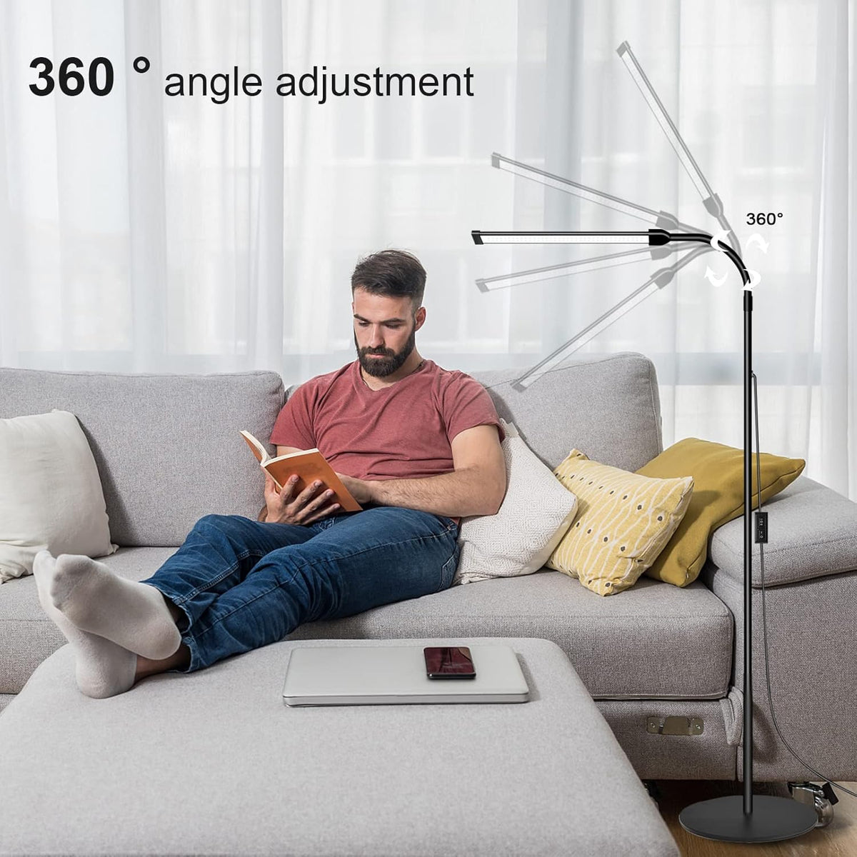 18W Tattoo Lamp 3000K-6000K Colors and Dimmable, Lash Light Makeup Light with...