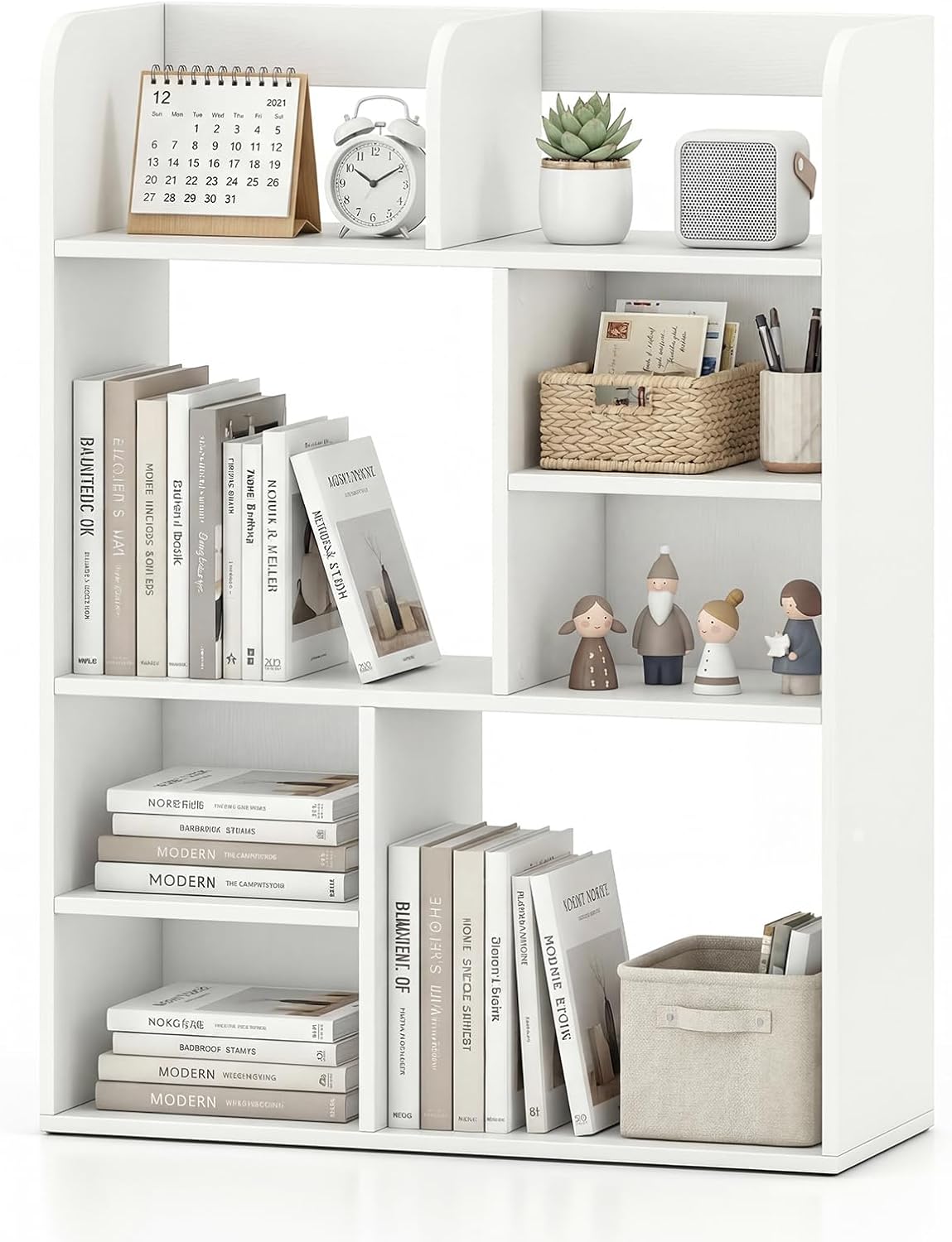 Tangkula Desktop Bookshelf, 5-Tier Desktop Display Rack with 4 Open Shelves &...