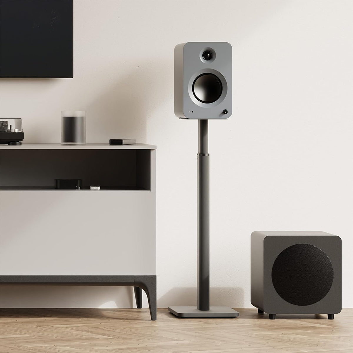 Kanto SPH Adjustable Height Bookshelf Speaker Stands, Pair | Heavy Duty Steel...