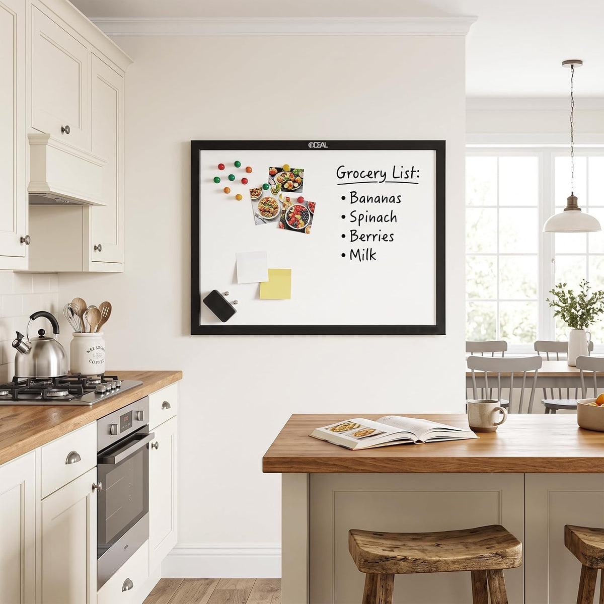 Gideal Magnetic Dry Erase Board with Pine Wood Frame, 36" x 24" Whi...