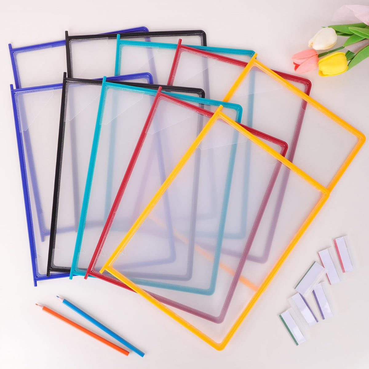 Antner 10-Pocket Desktop Reference & Display System with 360° Adjustable ...