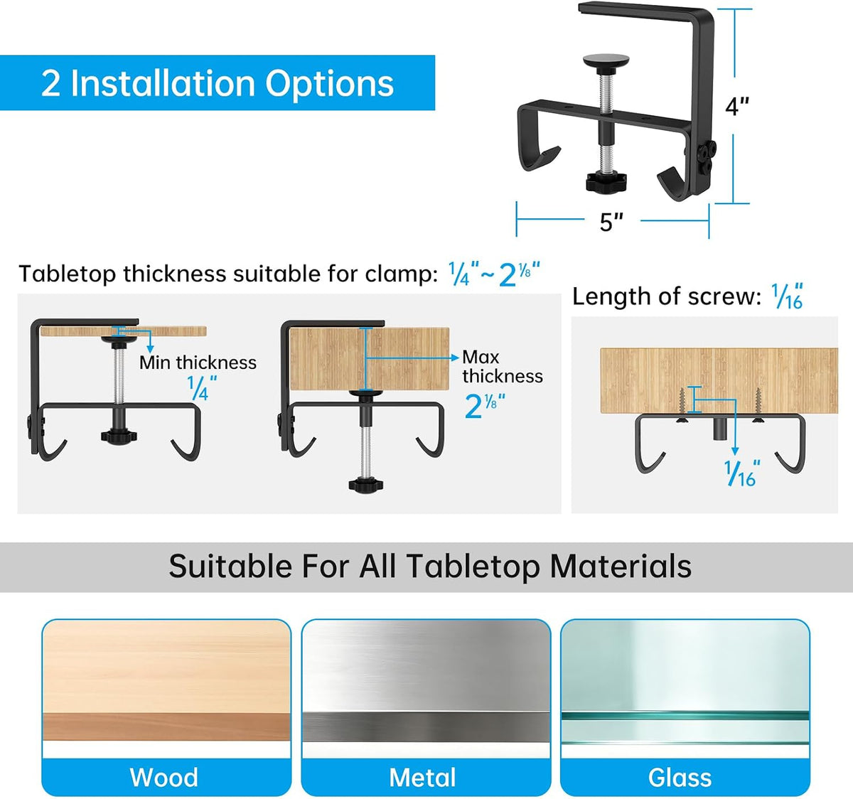 Heavy Duty Under Desk Cable Management Tray No Drill 36x5.5 inch