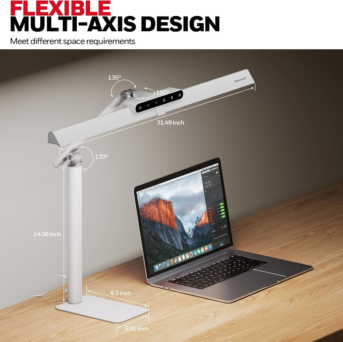 Honeywell HJ1WT 1200LM LED Desk Lamp Dimmable Lamp for Desk