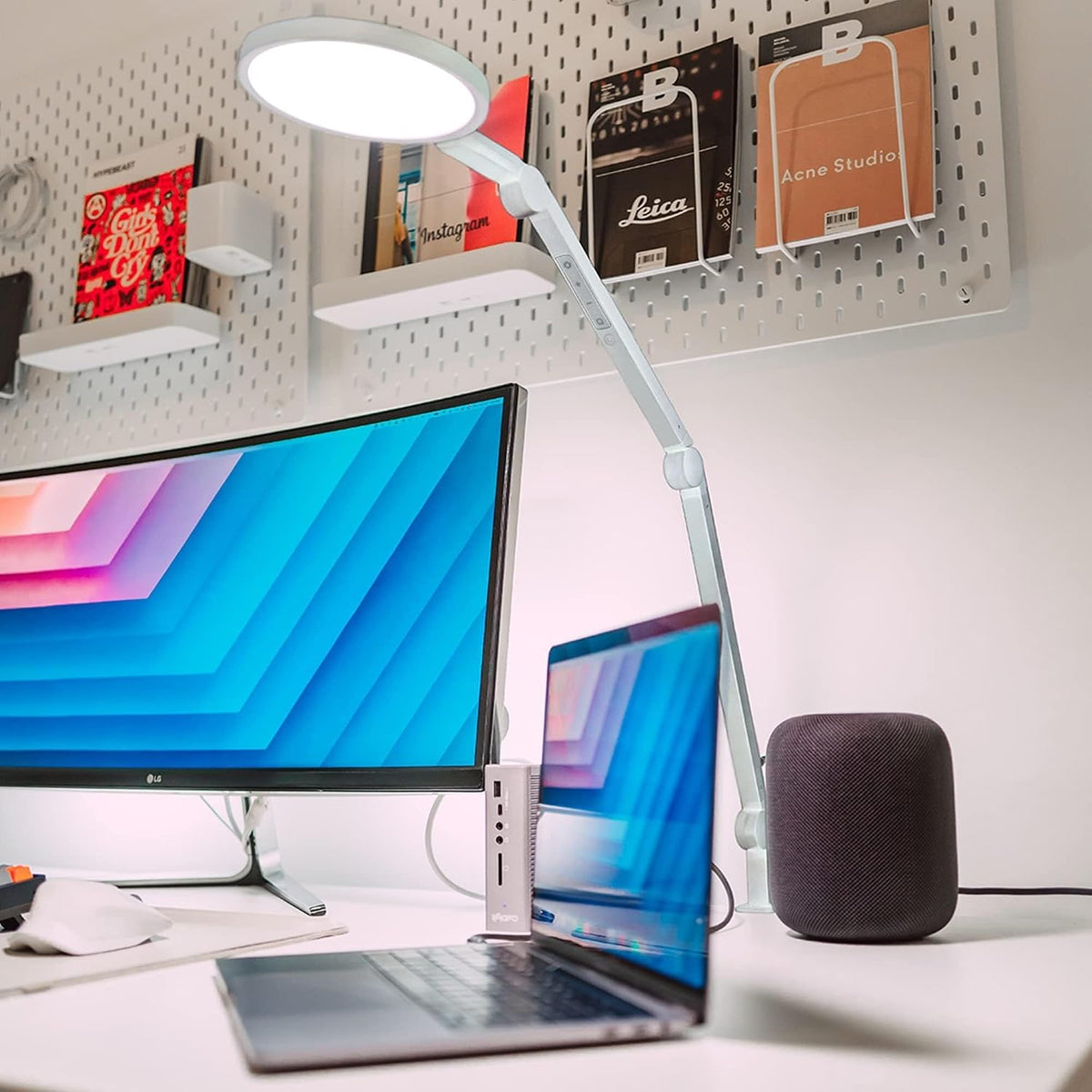 LUME CUBE Edge 2.0 LED Desk Lamp | Dimmable Home Office Desk Light with USB C...