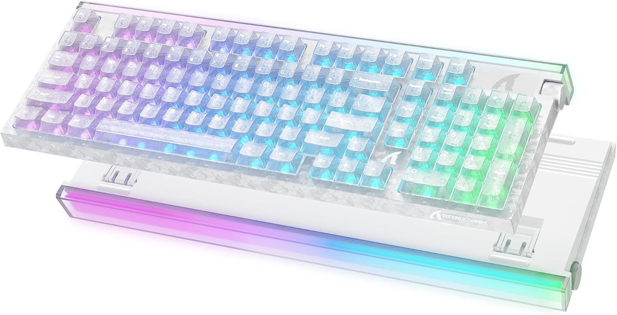 ATTACK SHARK R98 HE 8KHz Wired Hall Effect Gaming Keyboard,98% Layout,White