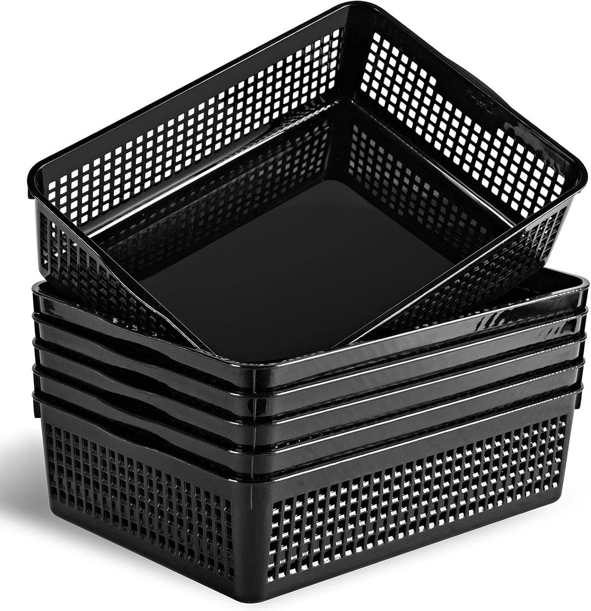Eslite A4 Size Plastic Storage Basket,Desktop File Paper Letter Organizer Tra...