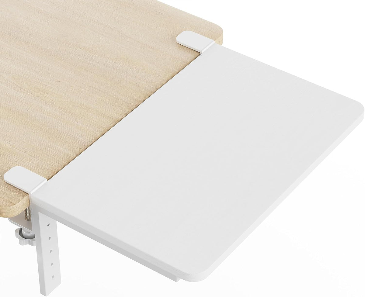 Desk Extender, 15-inch Clamp-On Desk Shelf, Height-Adjustable Desktop Shelf O...