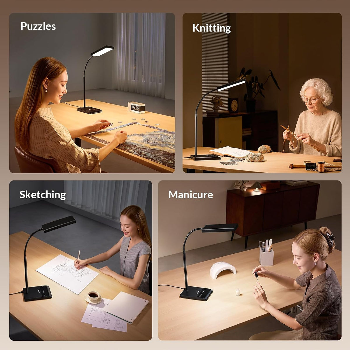 LEPOWER Desk Lamp, 800LM LED for Home Office, True Eye-Caring for Reading