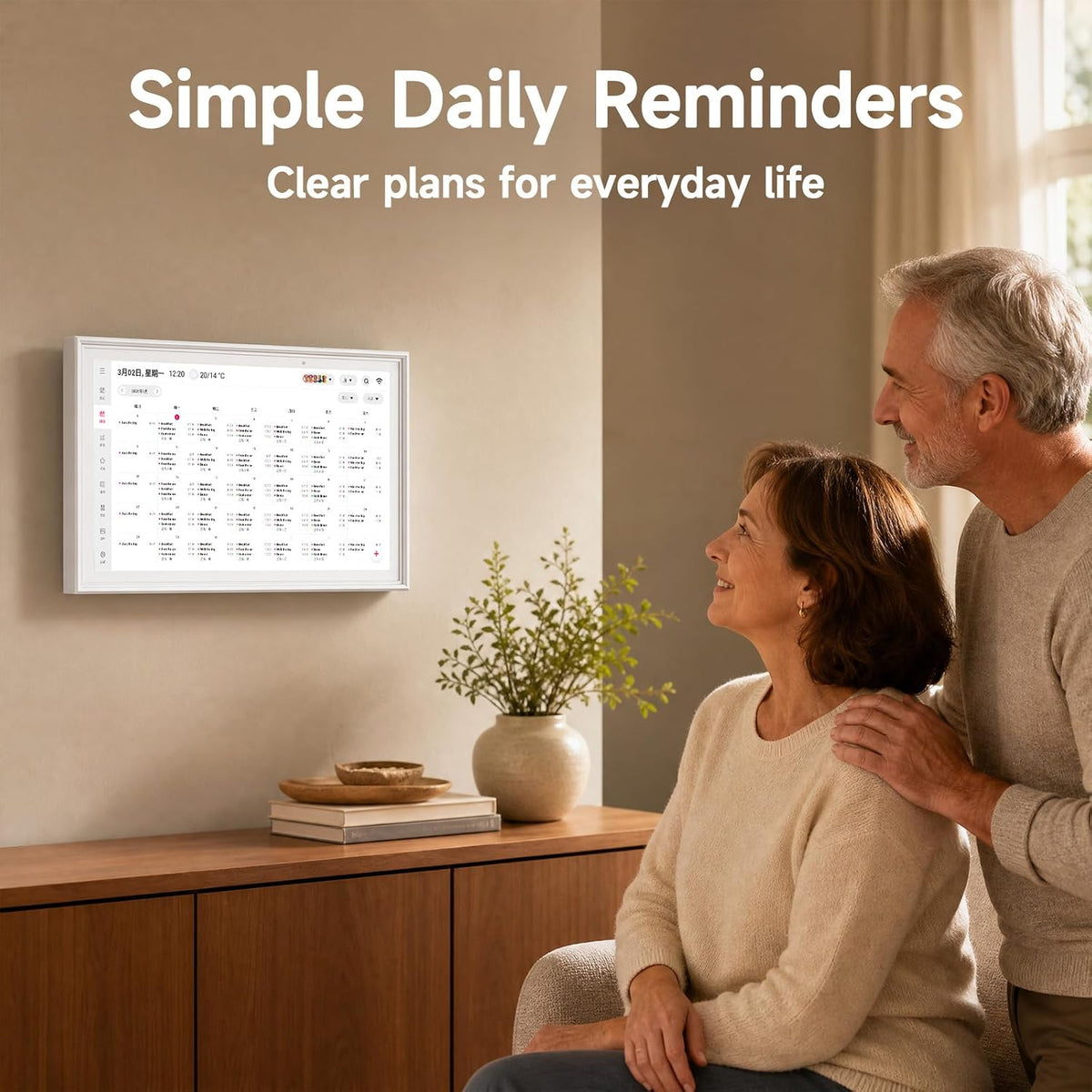 Digital Calendar, 15.6-inch Smart Wall Planner Electronic Calendar & Chor...