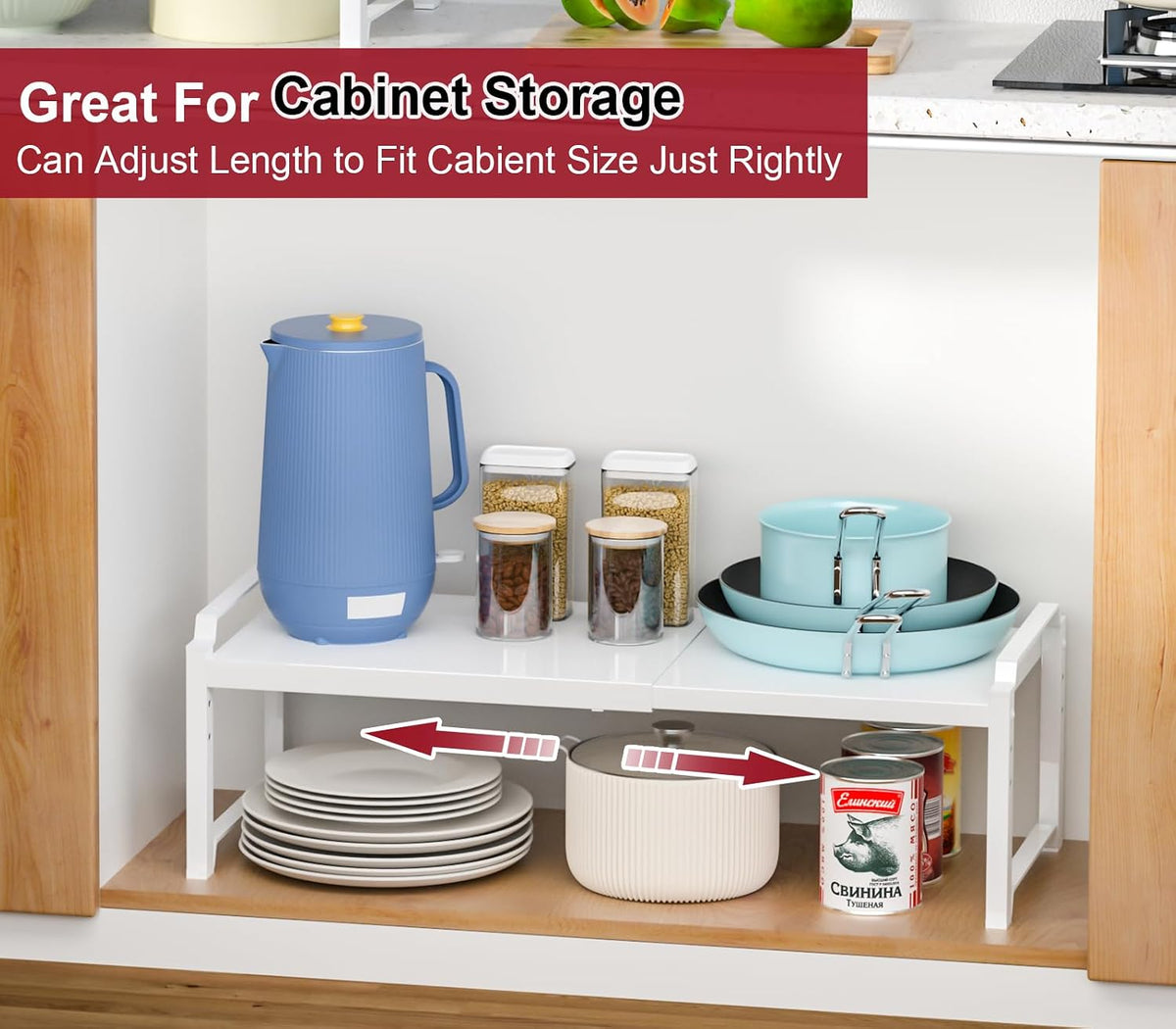 X-cosrack 12" Wide 100LBS Loading-Bearing Heavy Duty Kitchen Storage She...