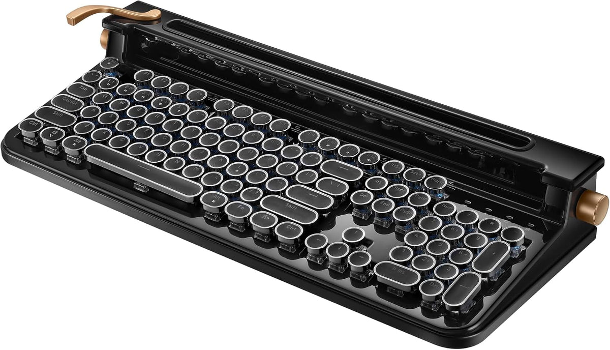 FINEDAY Keyboard 2.0 Plus, 2.4G Wireless & Bluetooth, 104 Keys, Blue Swit...