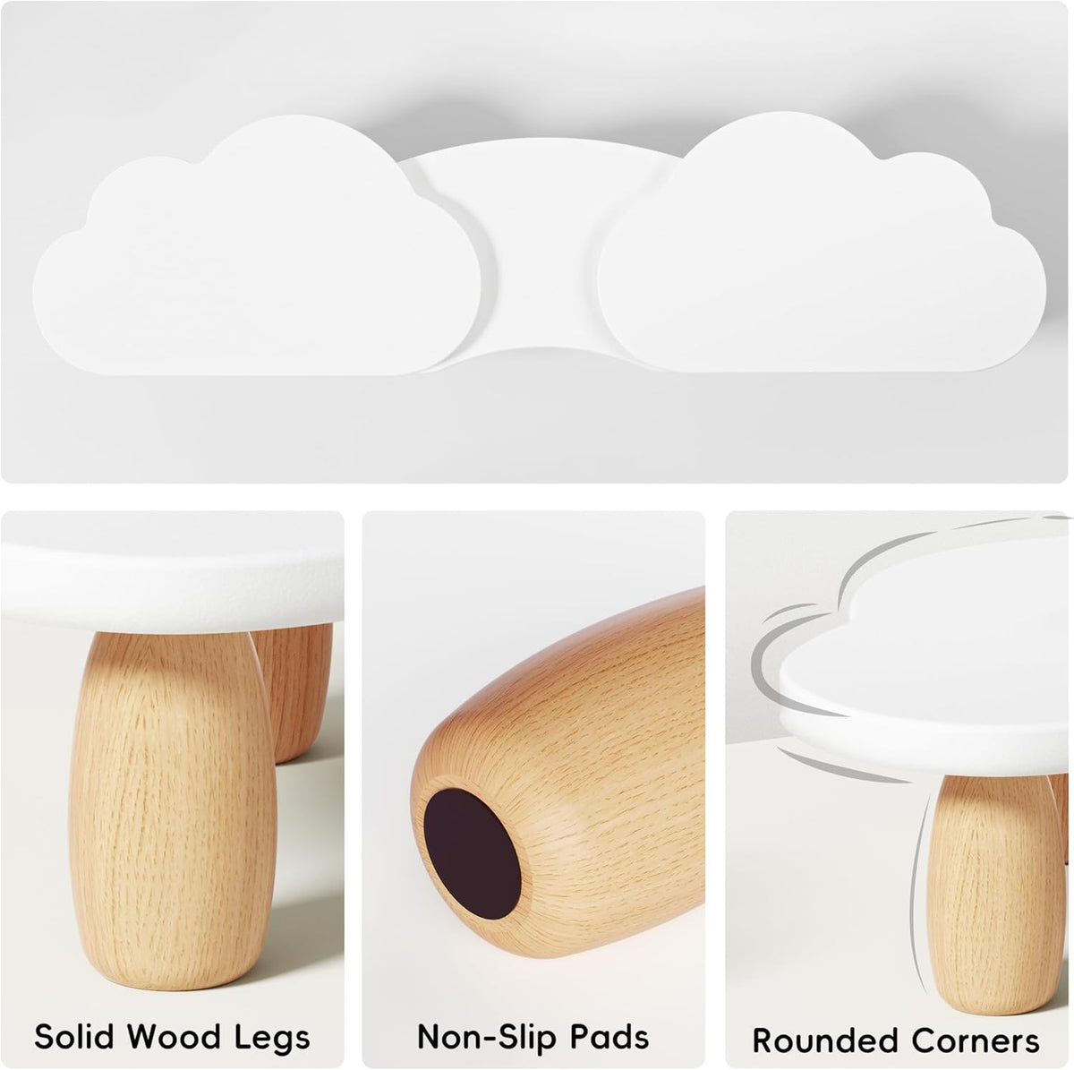 AFOOYO Dual Monitor Stand Riser,Rainbow Cloud Desktop Computer Stand for 2 Mo...