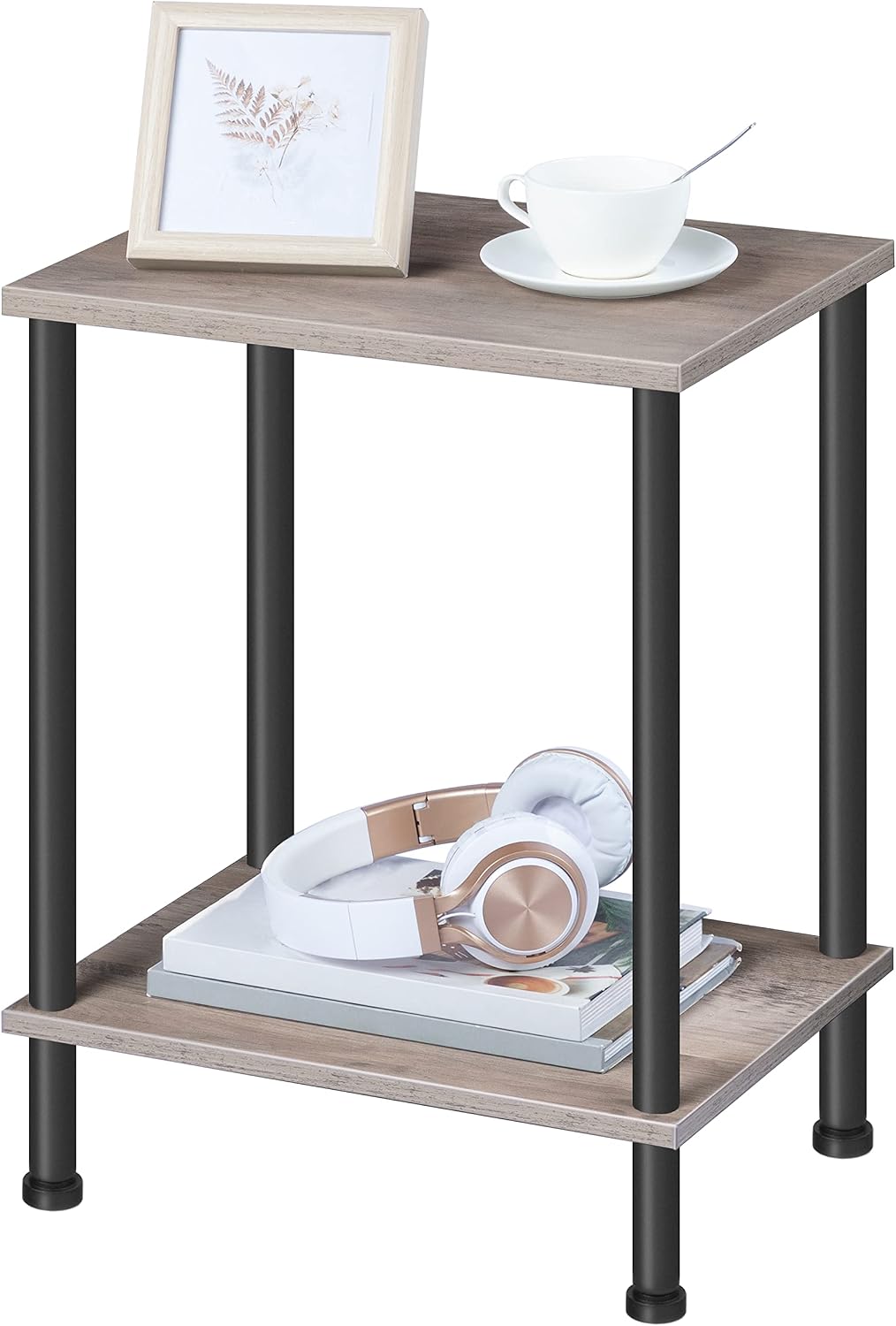 HOOBRO End Tables Set of 2, Small Side Tables, Nightstands for Small Spaces