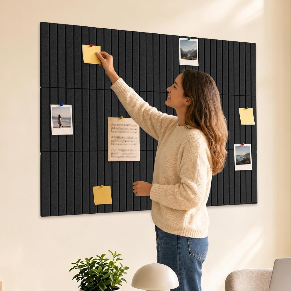 Large Felt Bulletin Board 48" x 36" Cork Board Alternative-12 Pack ...