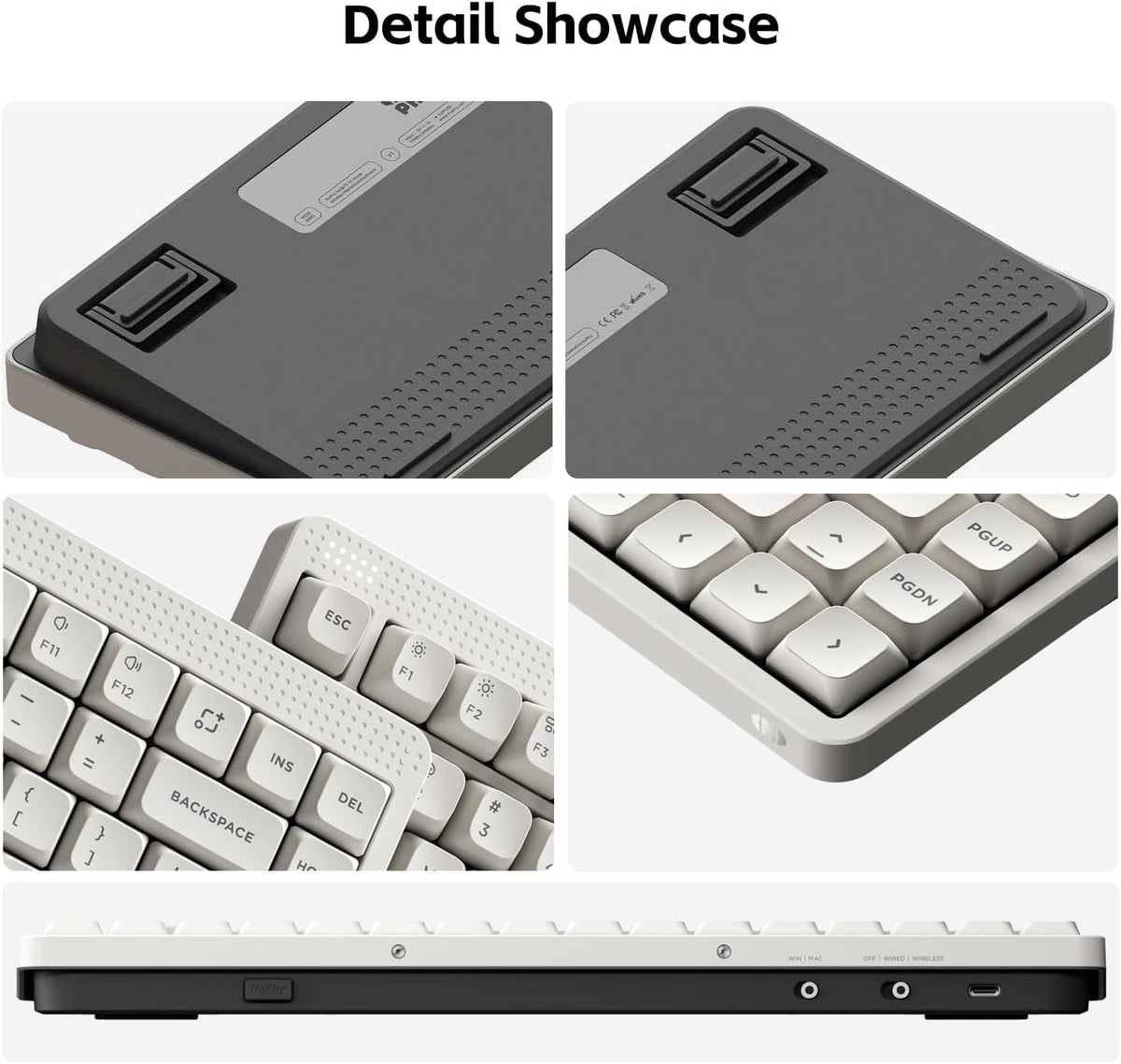 nuphy Node75 Tri-Mode Wireless Mechanical Gaming Keyboard - White