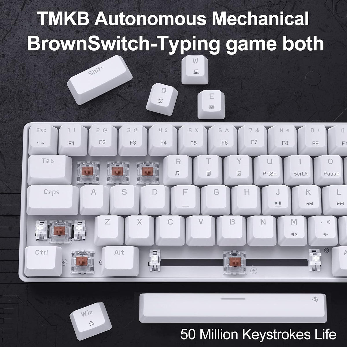 DIERYA T68SE 60% Gaming Mechanical Keyboard,Ultra Compact Mini 68 Key with Br...