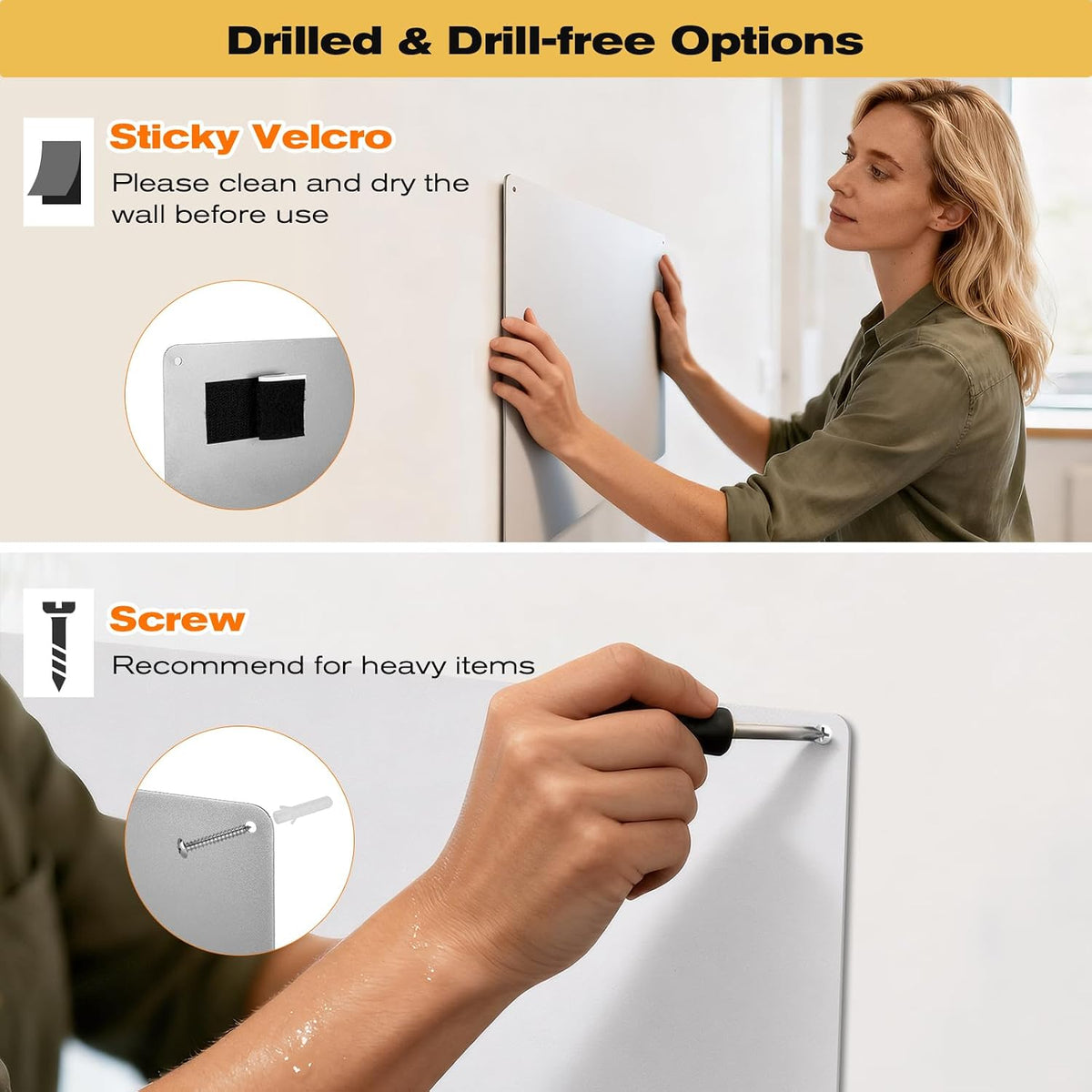 24" x 36" Magnetic Board, Silver Magnet Bulletin Board to Display M...
