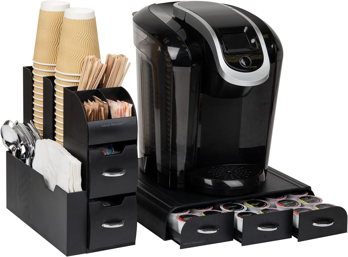 Mind Reader Single Serve Coffee Pod Drawer and Cup Condiment Set, 2 Pcs., 36 ...