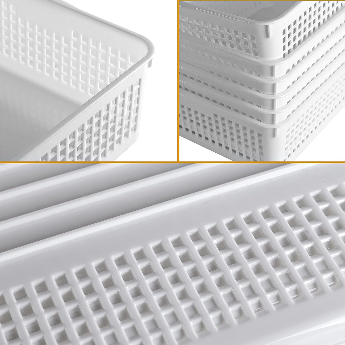Eslite A4 Size Plastic Storage Basket,Desktop File Paper Letter Organizer Tra...