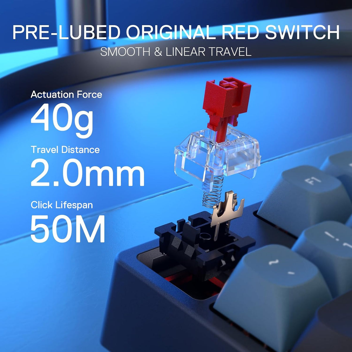 Redragon K582 SE Wired RGB Mechanical Gaming Keyboard, 104-Key, PBT Keycaps