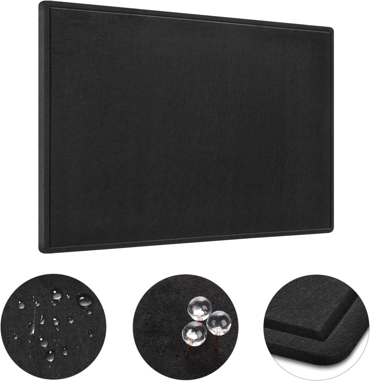 Large Bulletin Board - 60 x 36 Inches, Foldable Decorative Felt Board for Wal...