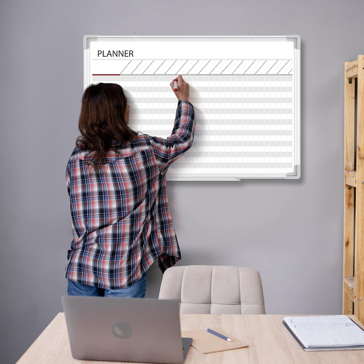 Lincia Lined Dry Erase Board for Office, Make Ready Board, 36"x24"