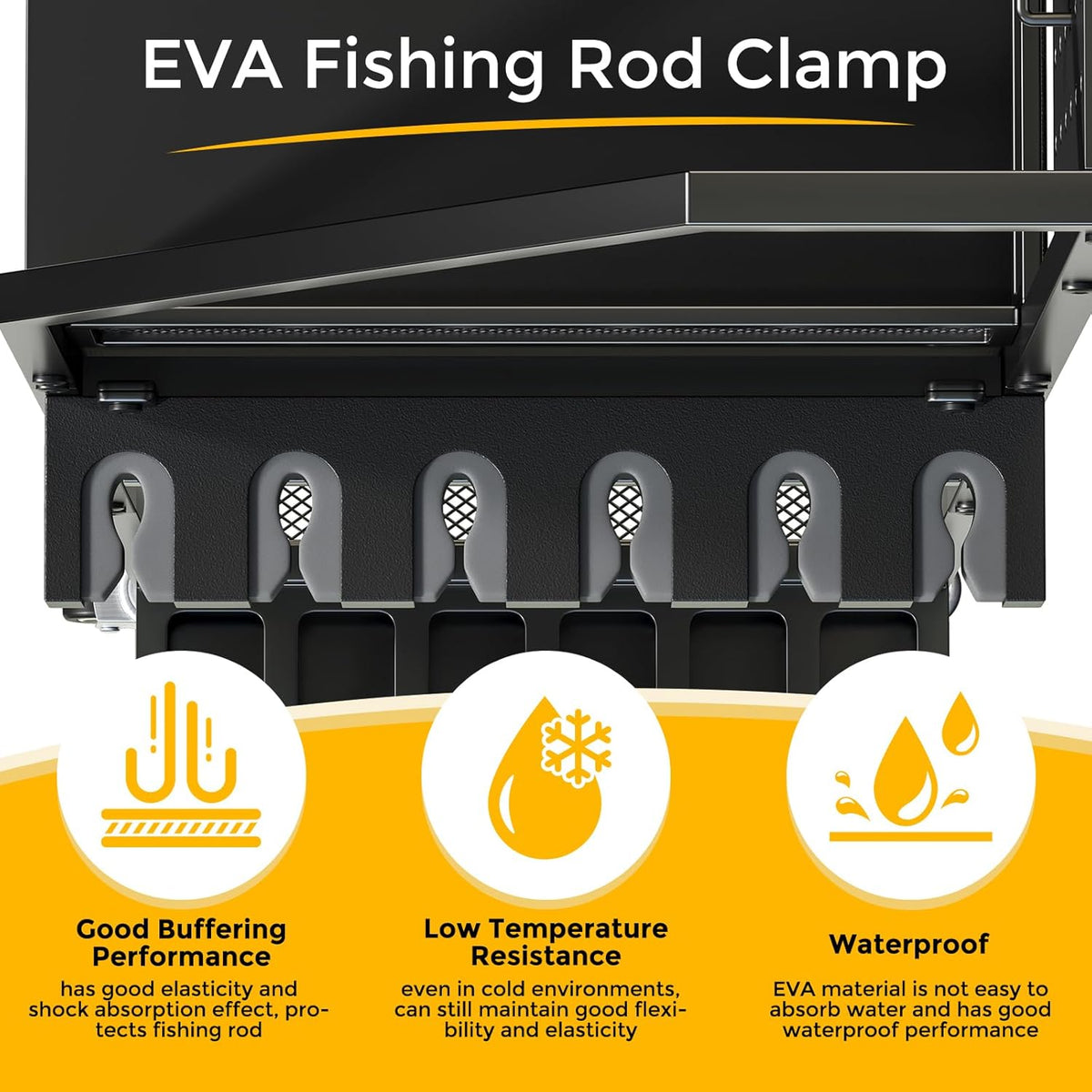 Fishing Rod Holder Organizer with Fabric Drawer & Pegboard