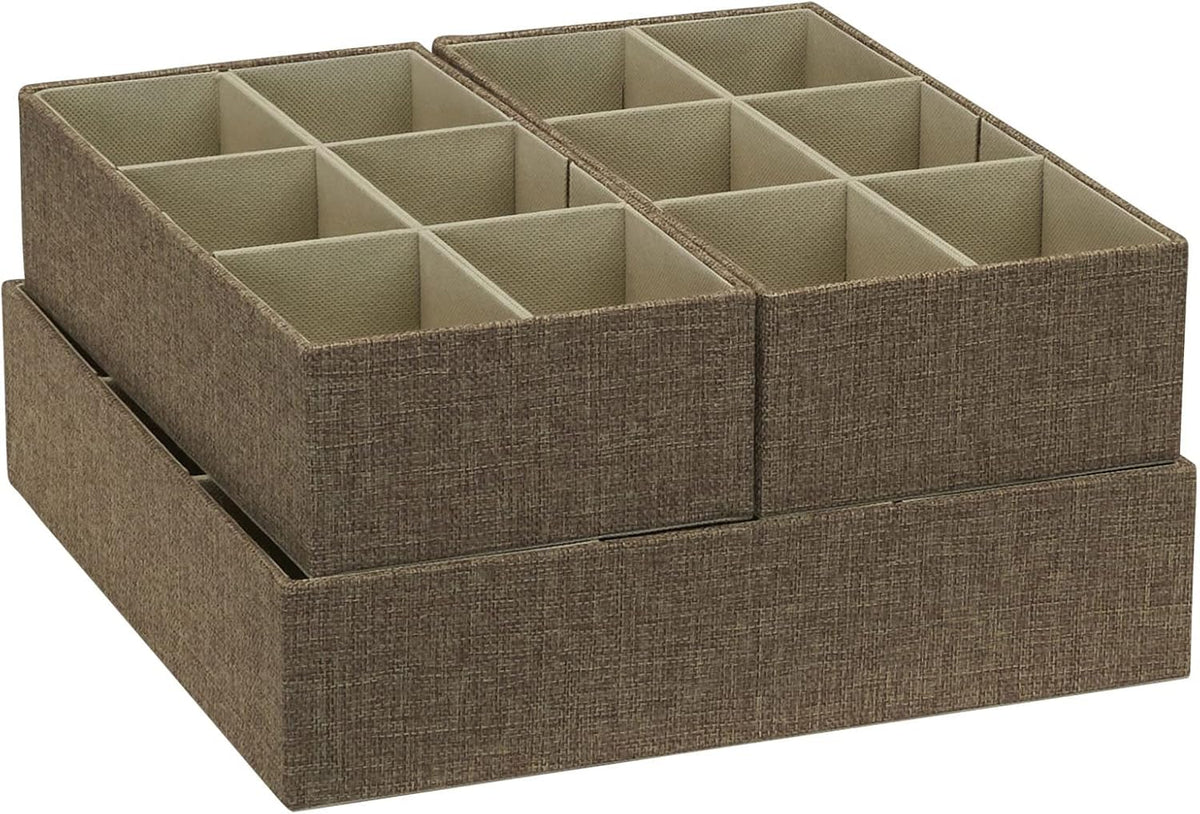 Household Essentials 3 Piece Starter Set, Latte Drawer Organizer, 3 Count (Pa...