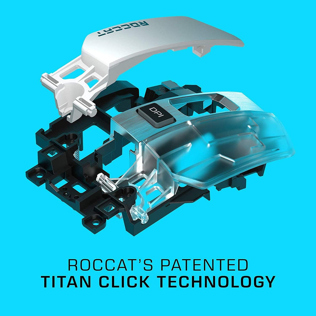 ROCCAT Kain 200 Wireless PC Gaming Mouse, AIMO RGB Backlit Lighting, Owl-Eye ...