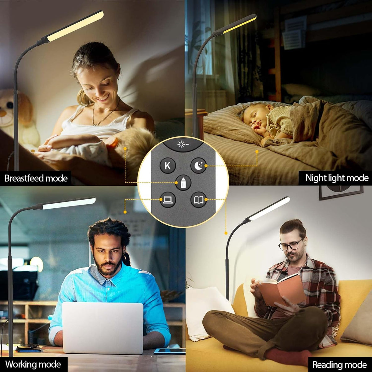 Aisutha LED Floor Lamp, 18W Super Bright Floor Lamp for Living Room, Adjustab...