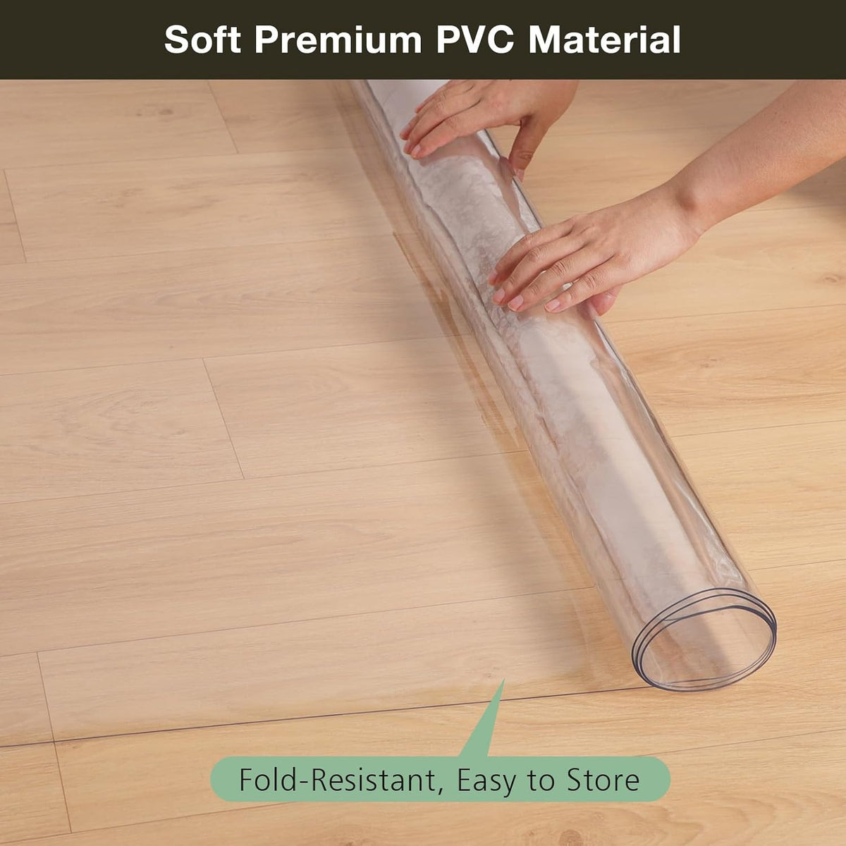 Crystal Clear Floor Mat 3×5ft, Upgraded Easy Flat Waterproof Vinyl Rug Cover,...