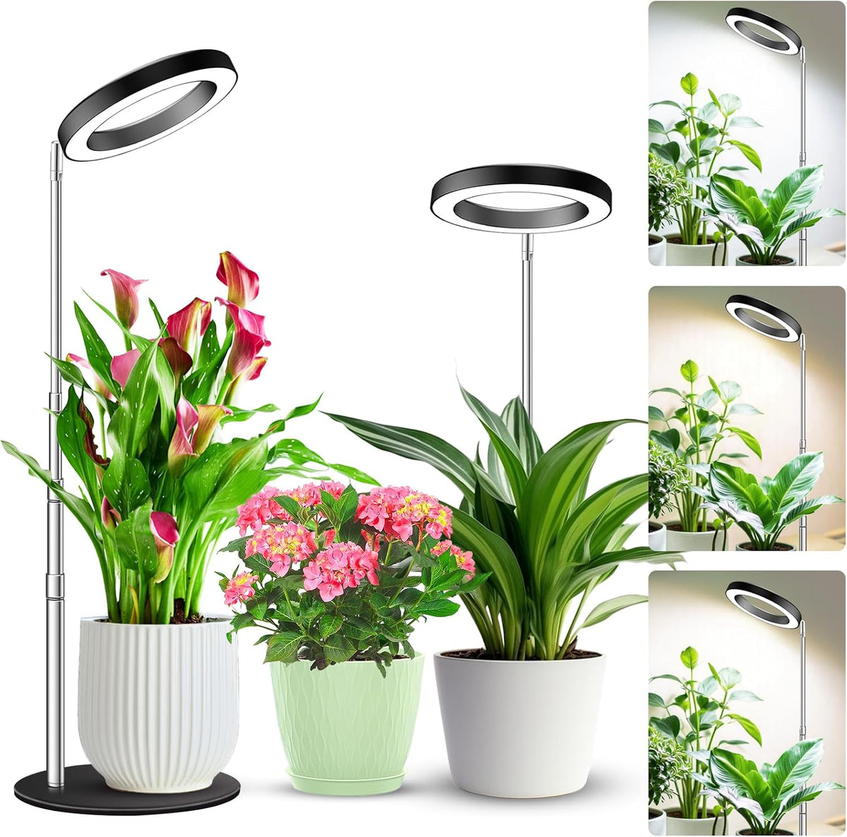 Kullsinss 6.3in Plant Lights for Indoor Growing, 80 LEDs Full Spectrum