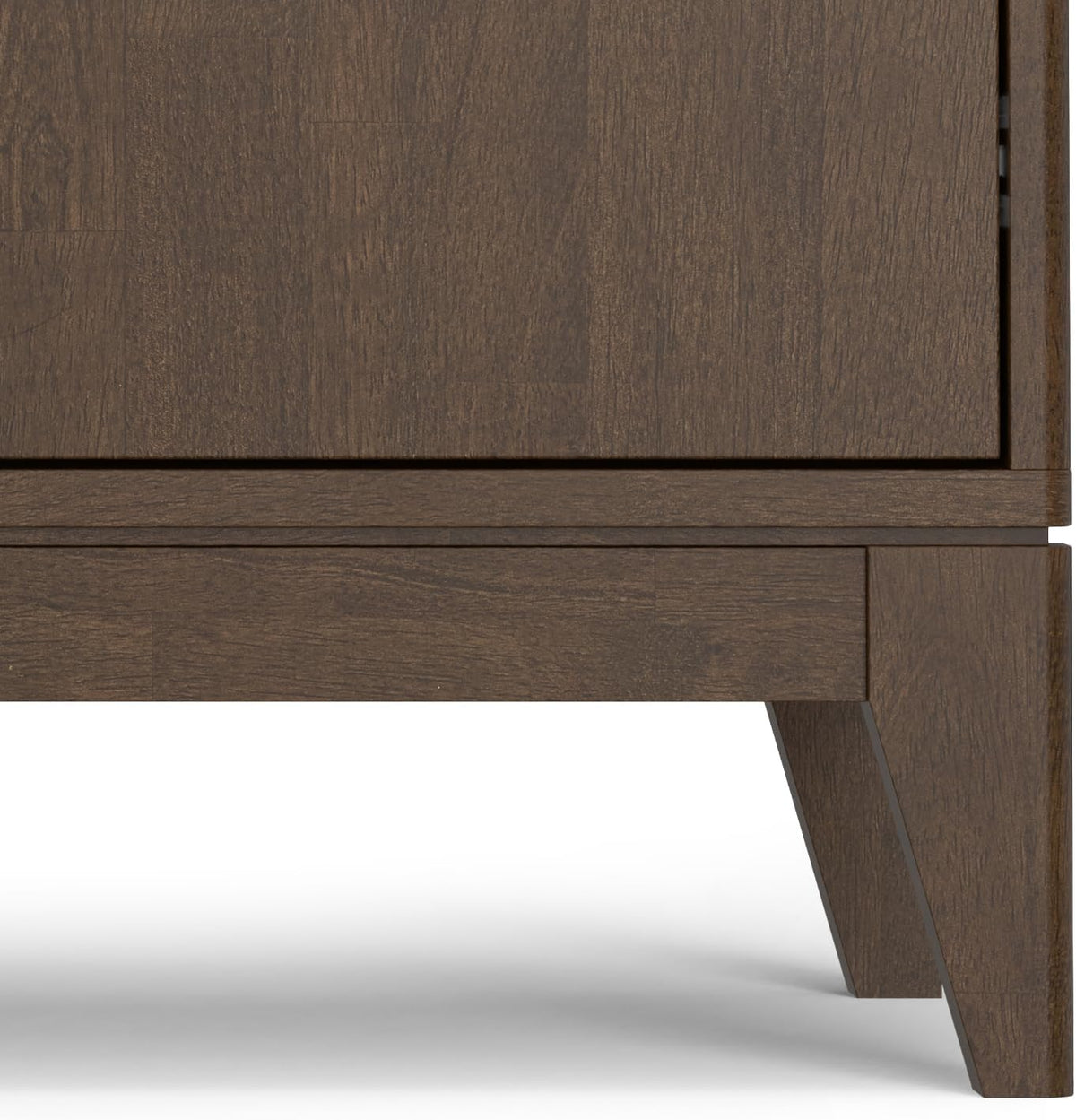 SIMPLIHOME Harper 38" Wide Solid Wood 2-Door Buffet in Walnut Brown