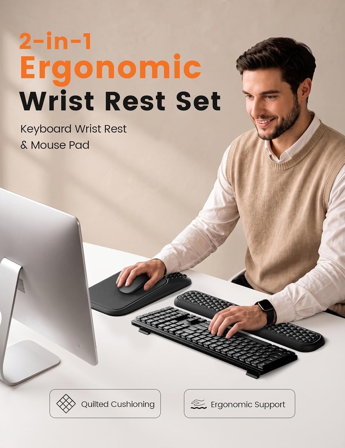 Vaydeer Ergonomic Keyboard Wrist Rest and Mouse Pad with Wrist Rest Set