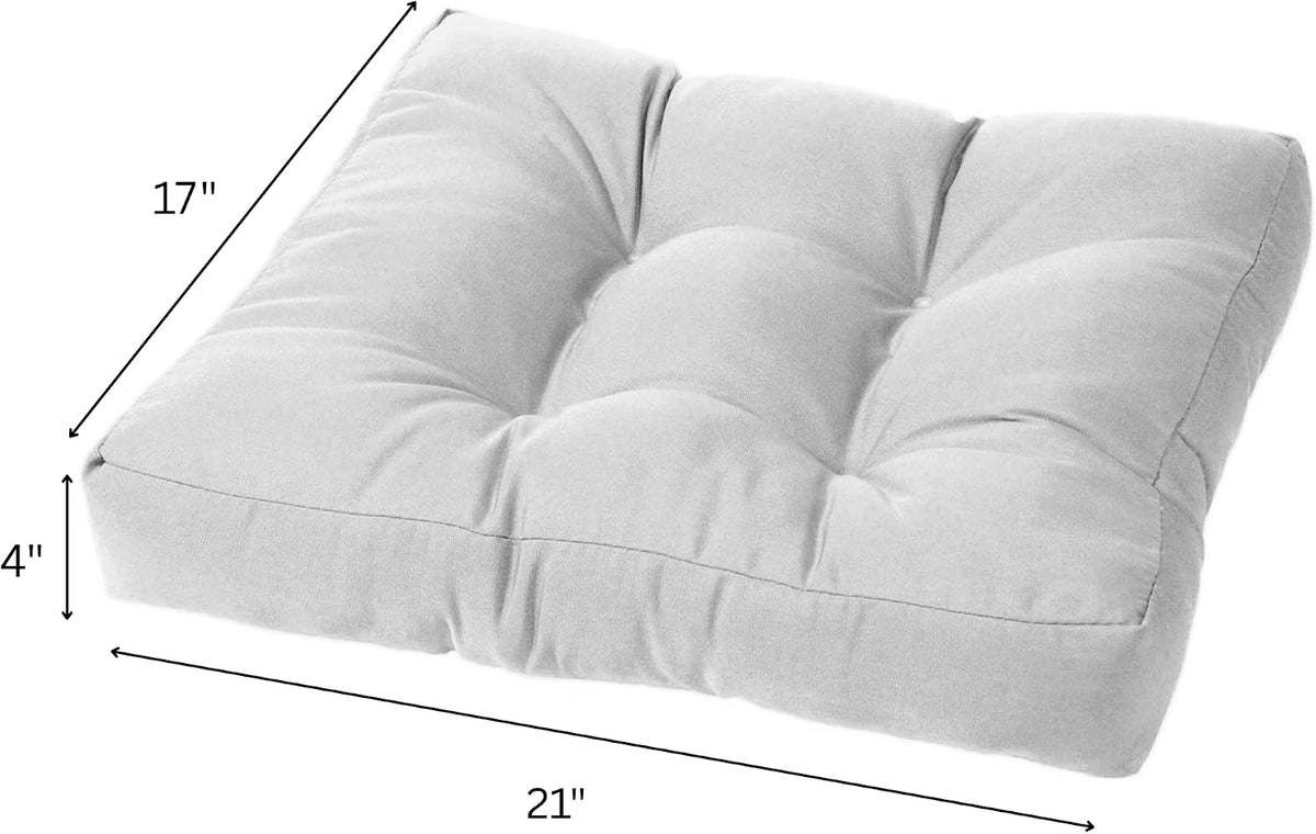 Cushion Source Tufted Ottoman Cushions, 21"X 17" Indoor and Outdoor...