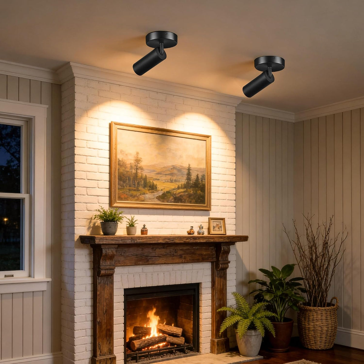 Flush Mount Ceiling Light Fixture, Dimmable Adjustable Ceiling Spotlight Dire...