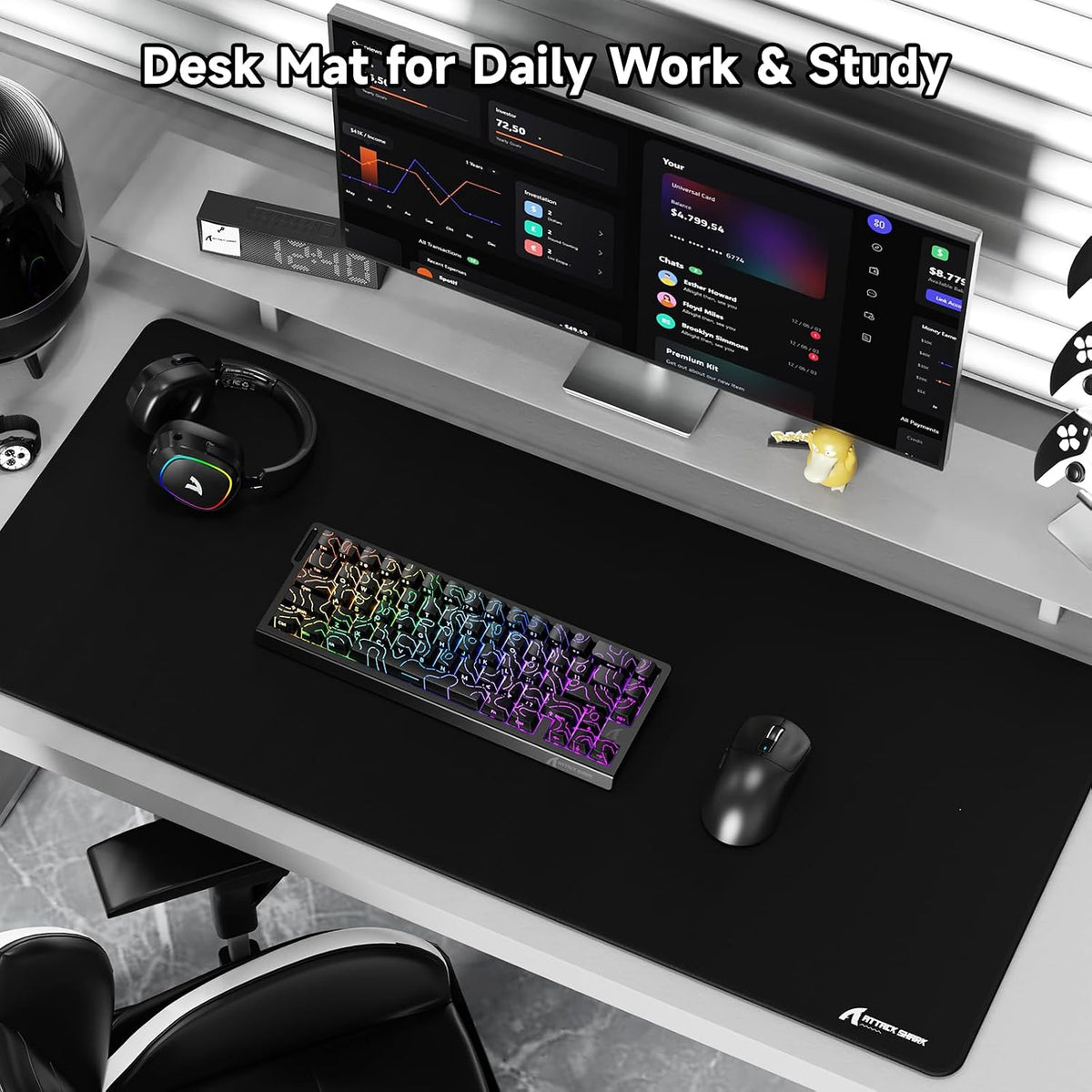 ATTACK SHARK CM02Pro Gaming Mouse Pad for Esports Speed Large Mouse mats for ...