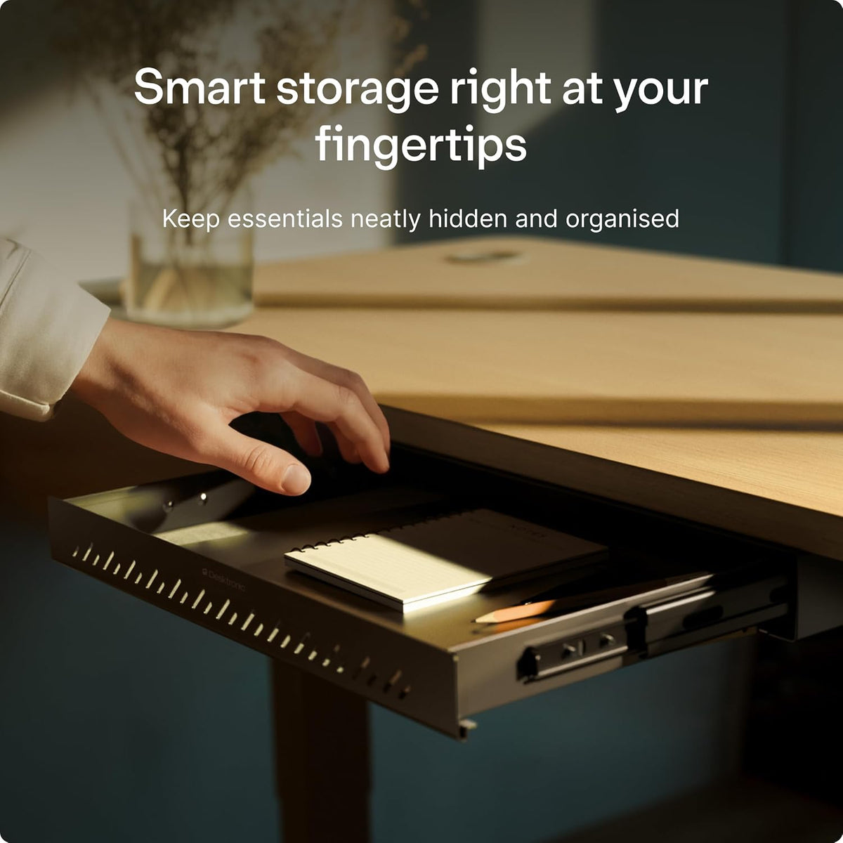 Desktronic Under Desk Drawer — Hidden Under-Desk Storage Organizer, Easy Inst...