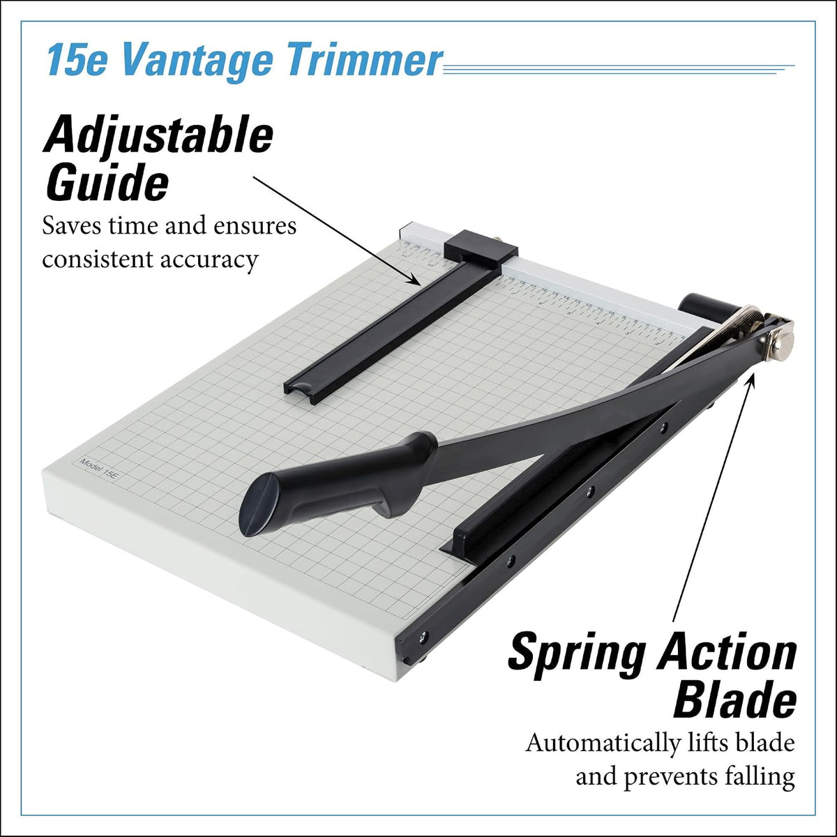 Dahle 15e Vantage Paper Trimmer, 15" Cut Length, 15 Sheet, Automatic Cla...