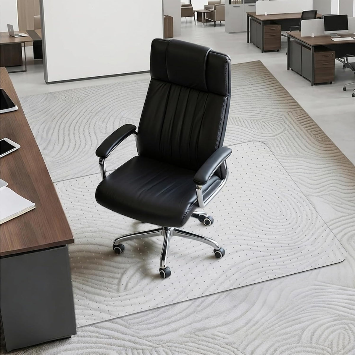 Office Chair Mat for Low-Pile Carpet 30" x 48", Compact Carpet Prot...