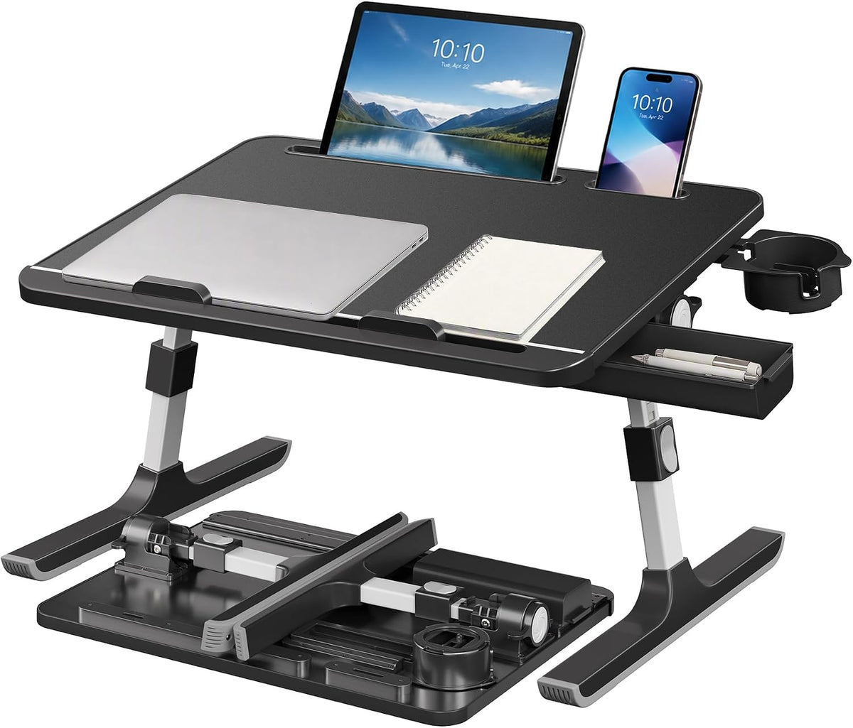 SONGMICS HOME Lap Desk, Height & Angle Adjustable Laptop Stand for Bed