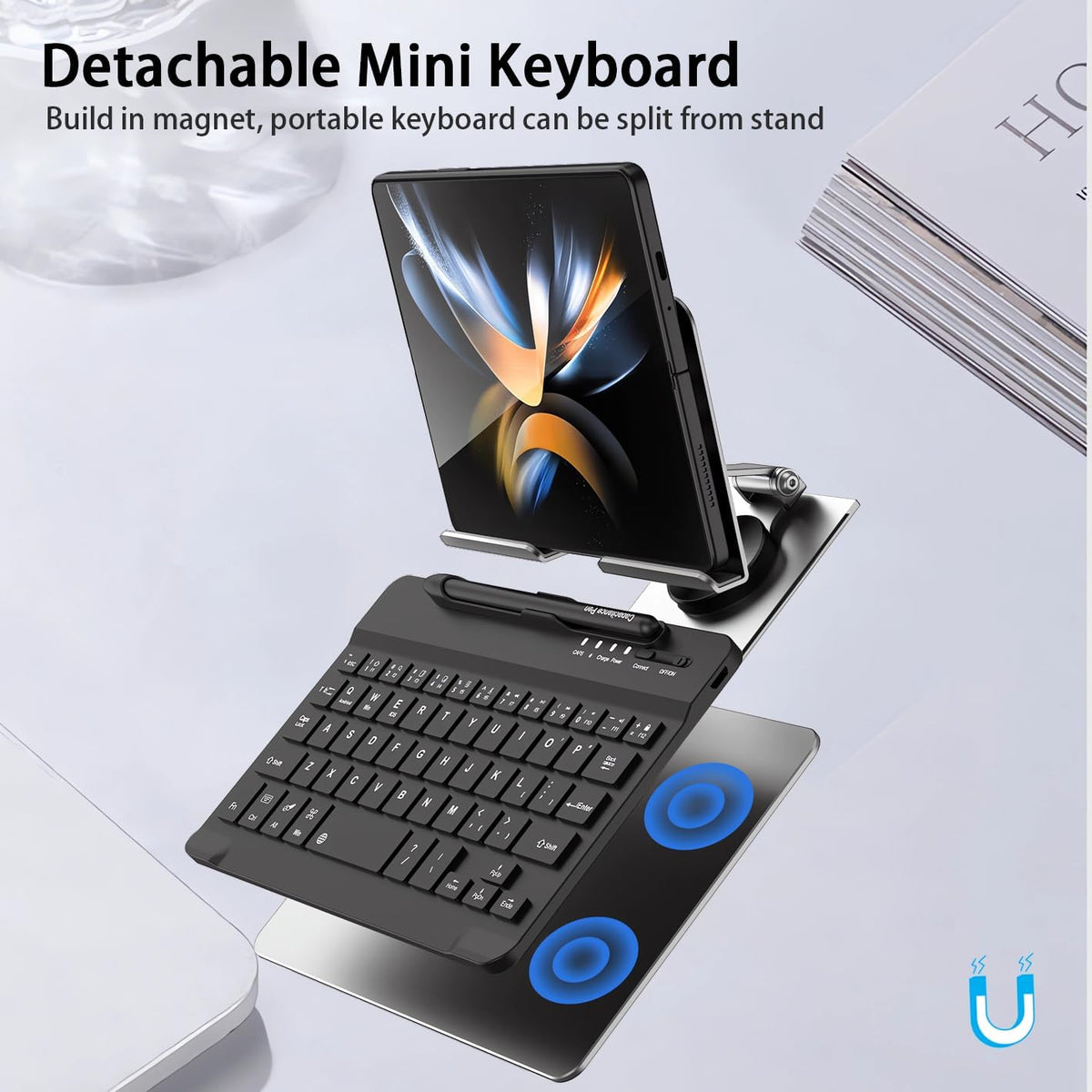 for Samsung Galaxy Z Fold 8 Ultra/Fold8 Wide/7/6/5 Stand and Keyboard Combo
