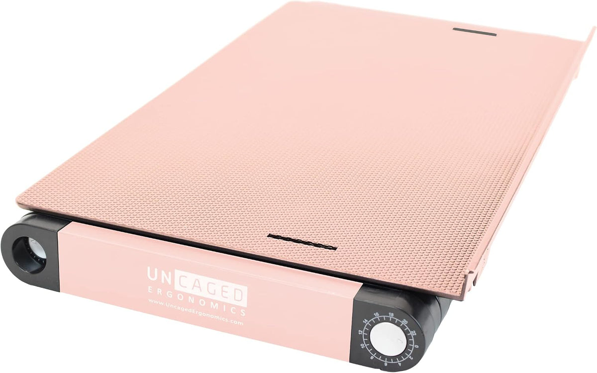 Uncaged Ergonomics Adjustable Laptop Stand for Desk, Cooling Riser (Pink)