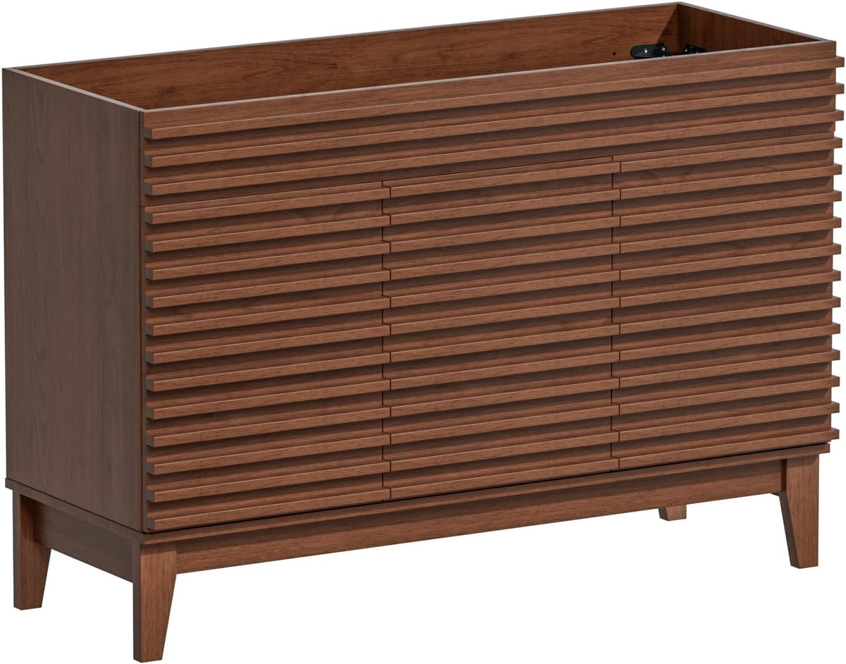 ROOMTEC 48" Bathroom Vanity, Mid-Century Freestanding Bathroom Cabinet V...