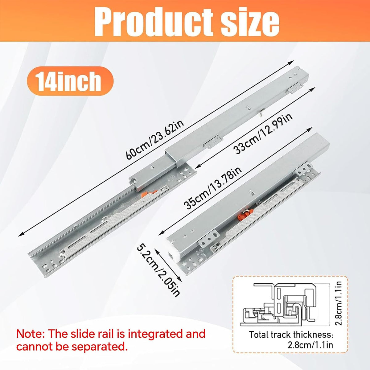 Undermount Drawer Slide Bottom Mount Pull Out Shelf Slides Full Extension