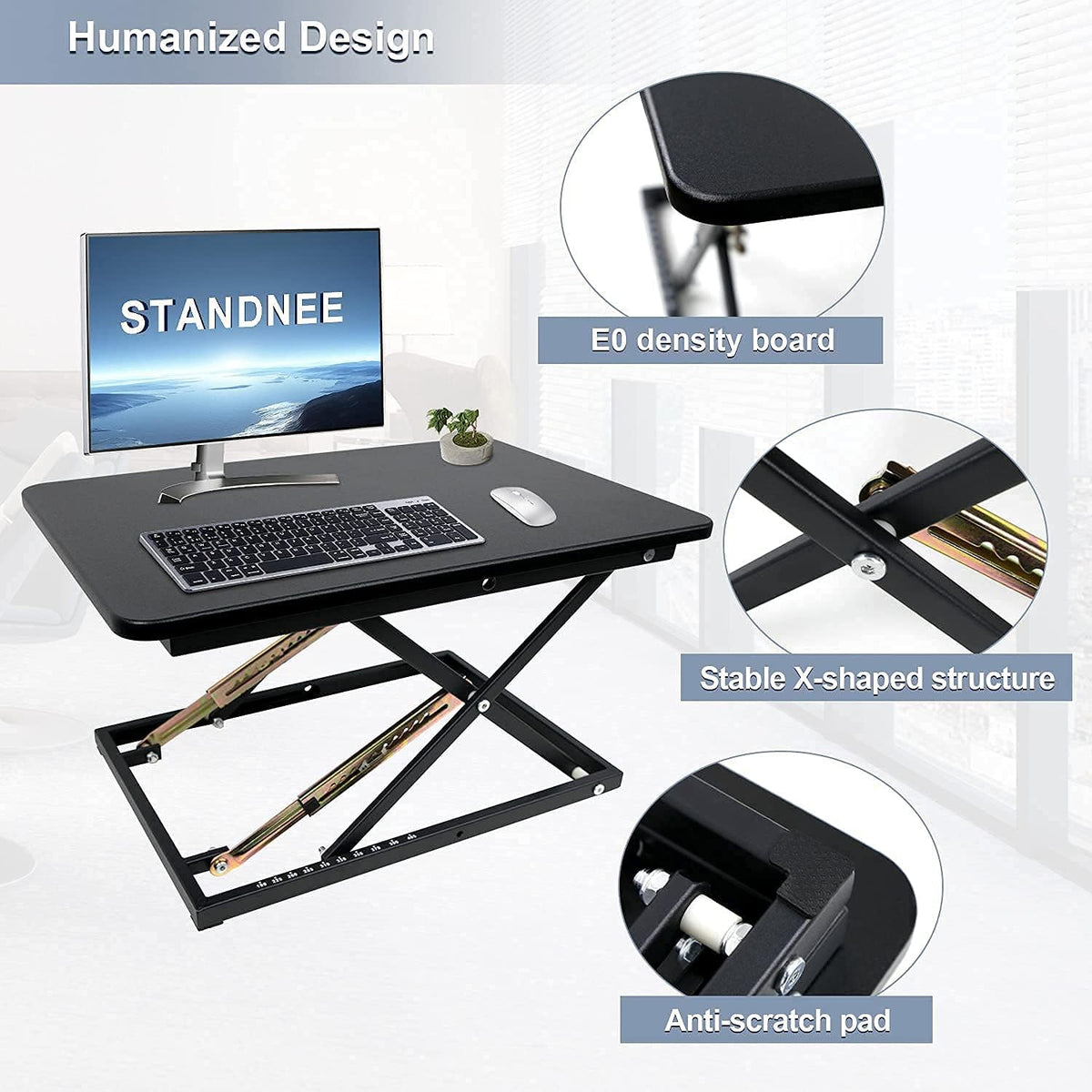 Standing Desk Converter Height Adjustable Stand Up Desk Riser - Supports 300 ...
