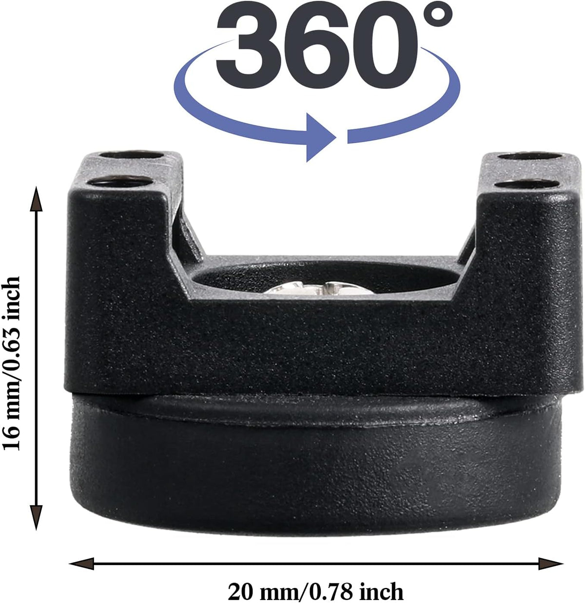 Yookeer 15 Pcs Magnetic Zip Tie Mount Cable Clips Black, 22 mm