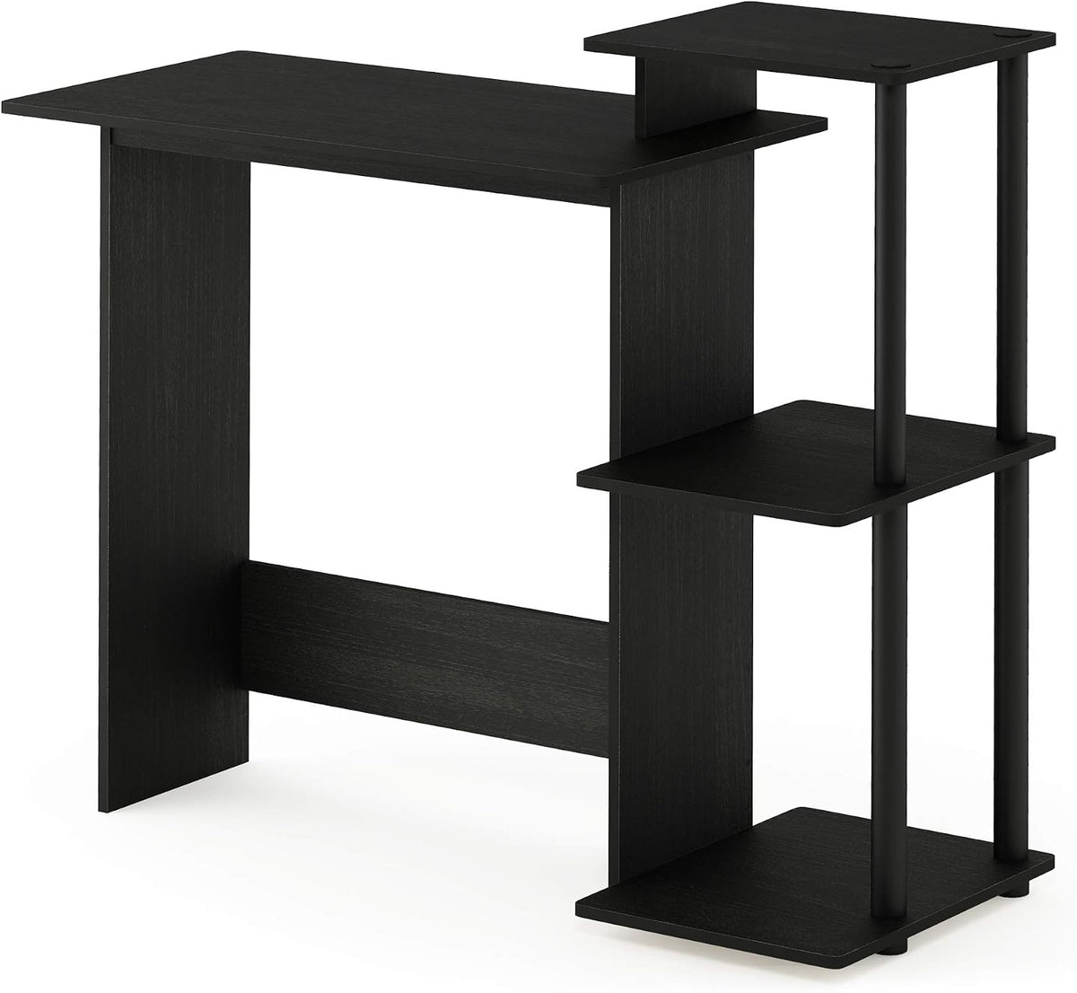 Furinno EFFICIENT Desk, 28.6" Wide Gaming Desk with 3 Open Side Shelves,...