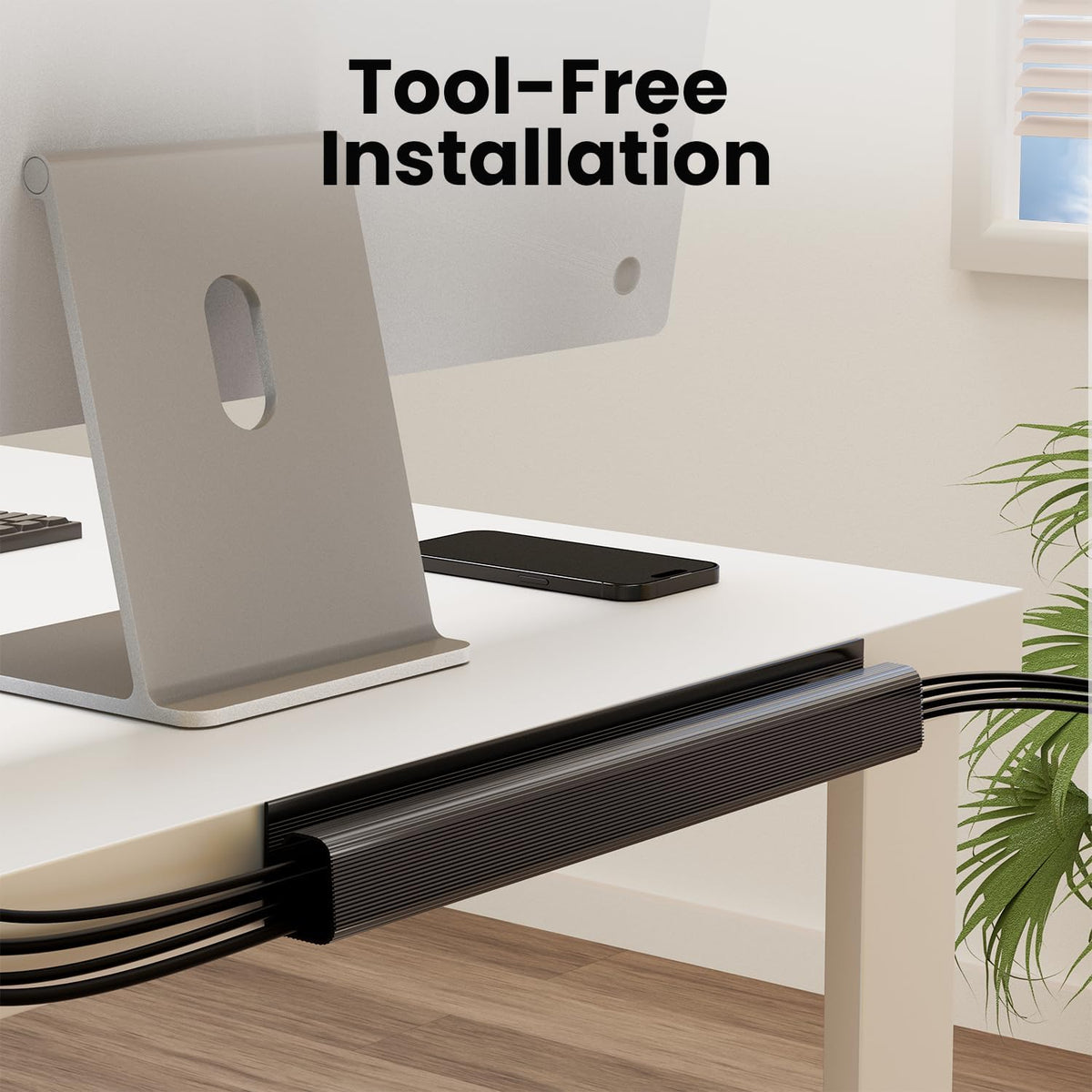 EVEO Cable Management Under Desk Kit (12 Units)- Under Desk Cable Management ...