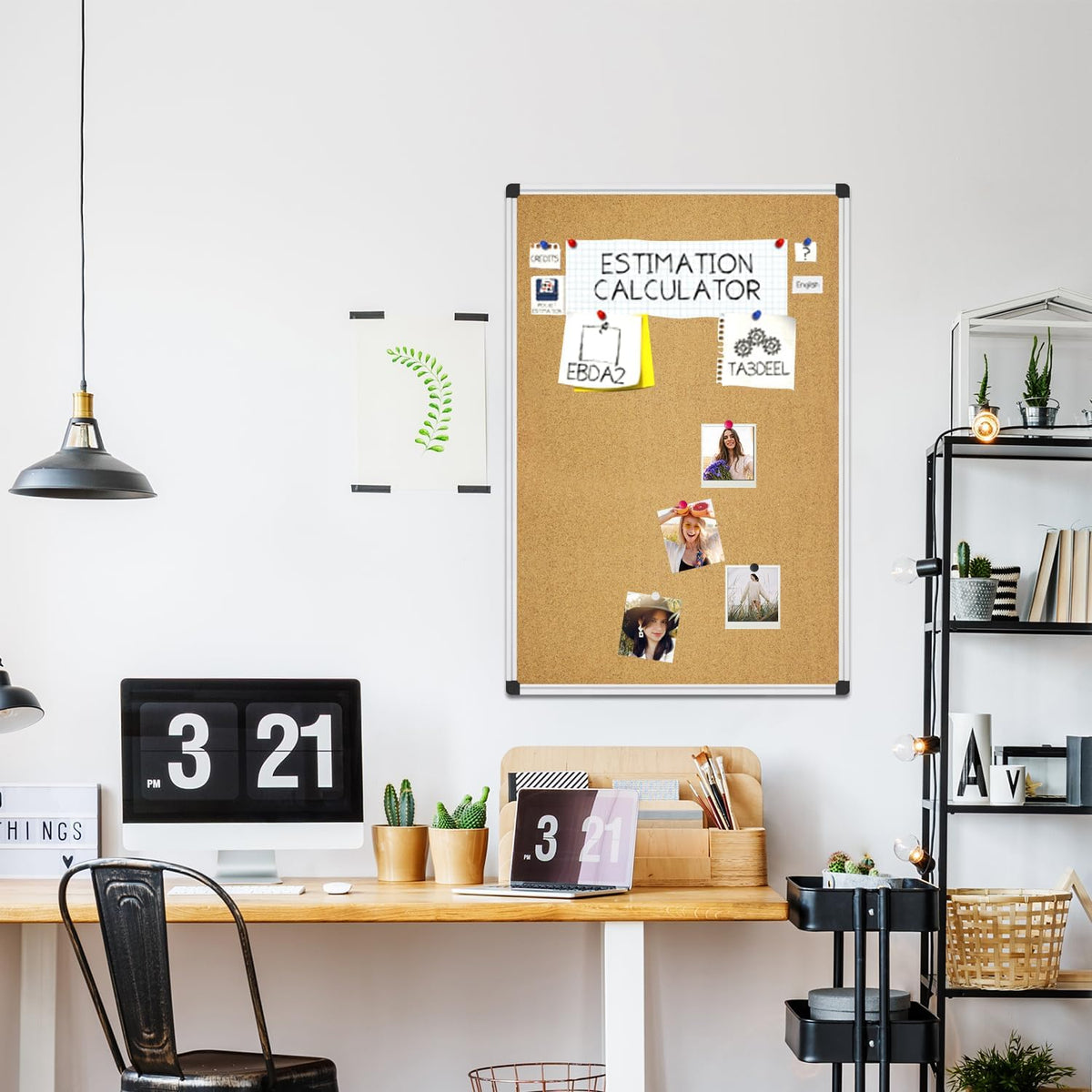 XBoard Cork Board 36 x 24 inches, Notice Cork Bulletin Board